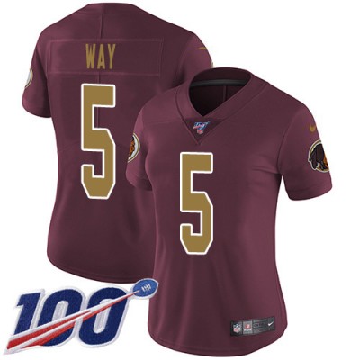 Nike Washington Commanders #5 Tress Way Burgundy Alternate Women's Stitched NFL 100th Season Vapor Untouchable Limited Jersey
